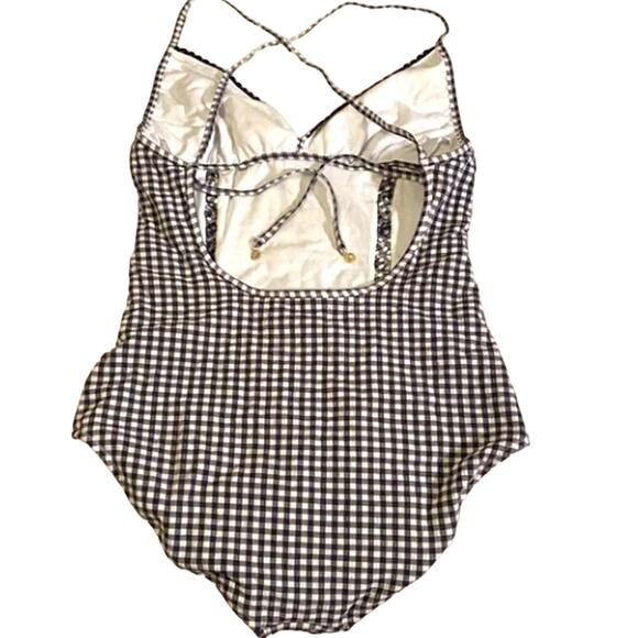Jessica Simpson Black & White Gingham One Piece Swimsuit Size Small NWT - Picture 4 of 4
